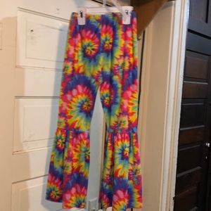 Tie dye bell bottom pants